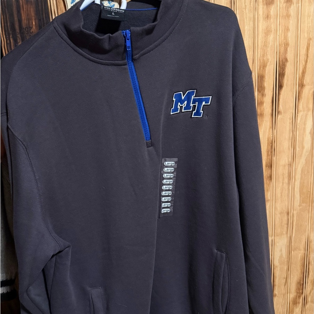 Women's Black and Blue Zip-Up Jacket